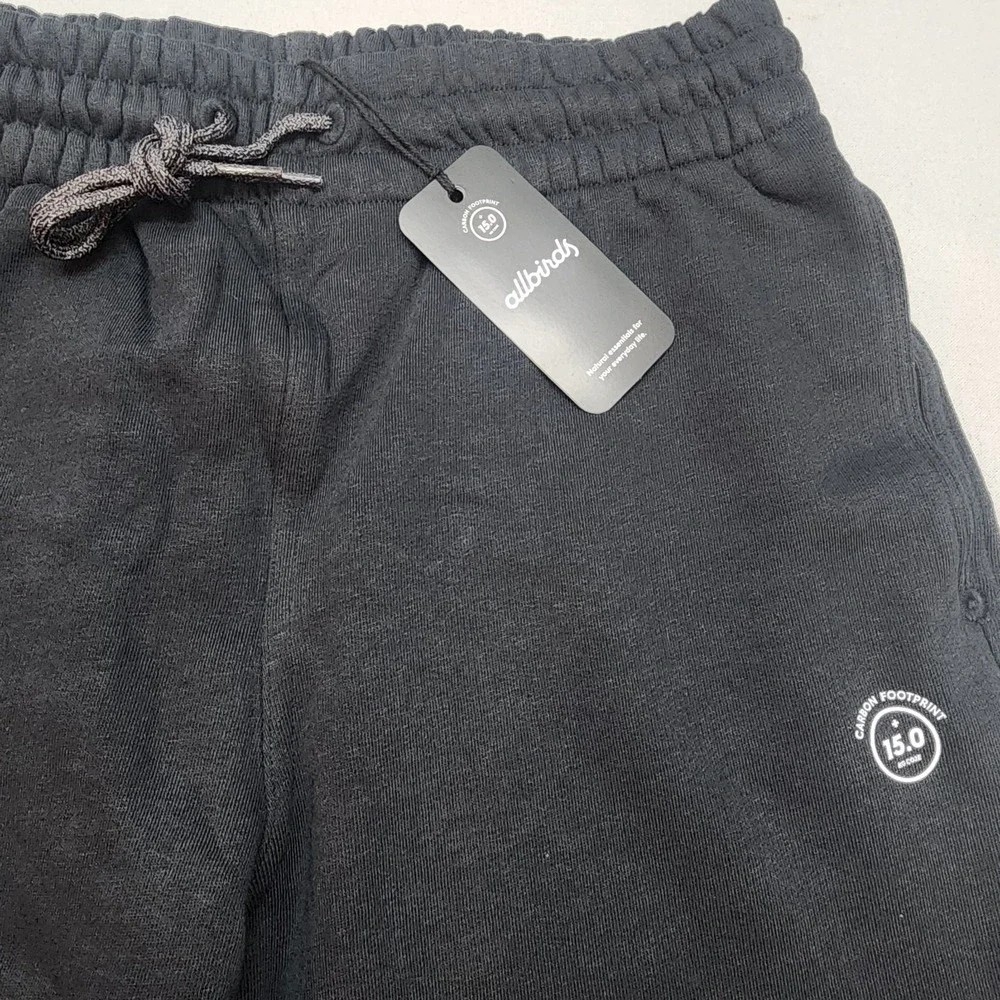 Allbirds R&R‎ Sweat Shorts Natural Black Organic Hemp Cotton Mens Small NEW